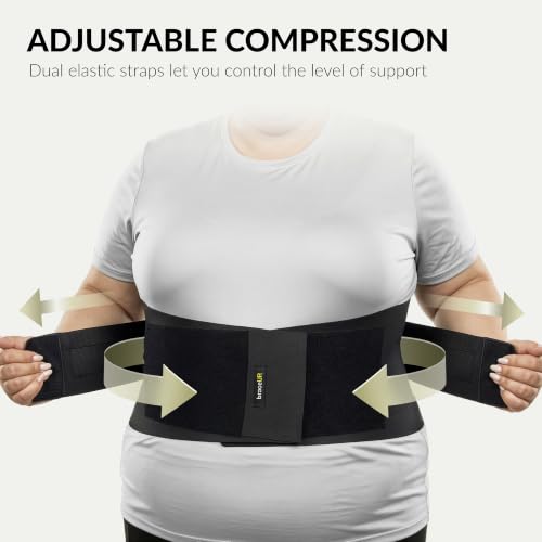 BraceUP Plus Size Back Brace 3XL Lower Lumbar Support 52–62 in