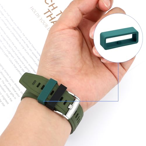 16 Pack Silicone Watch Strap Connector Rings - Multi-Color