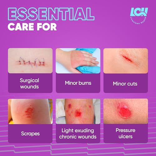 Silicone Foam Dressing 2x2 - Adhesive Bandages for Wounds