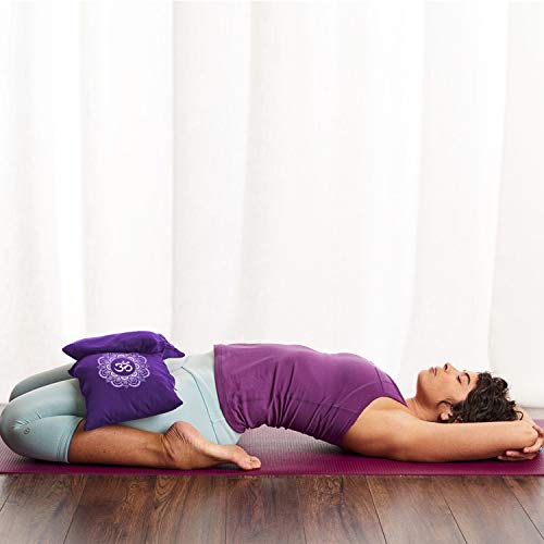 Yoga Sand Bag - Cotton Unfilled for Weights & Resistance Training - Purple