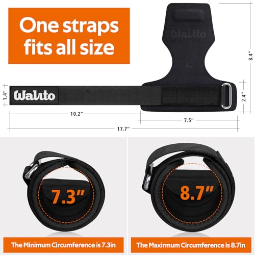 Premium Weightlifting Wrist Straps - Adjustable Leather Wraps with Neoprene Padding - Black