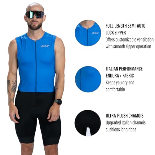 Men's Triathlon Sleeveless Racesuit | Quick-Dry with Chamois
