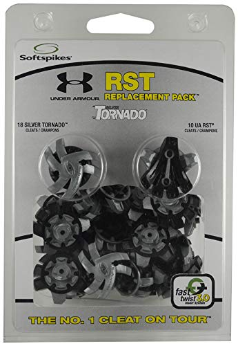 Under Armour Unisex Golf Replacement Spikes OSFA Black (001)/Silver - Pack of 1
