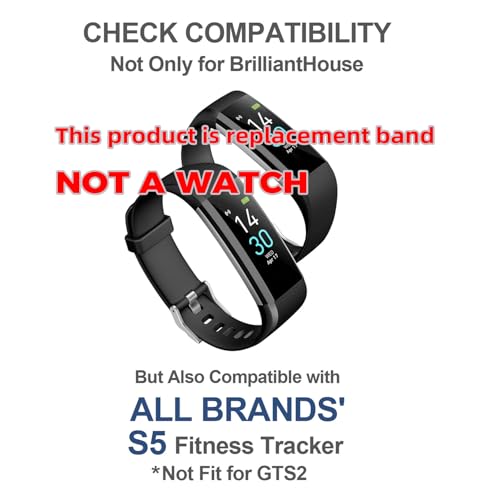 S5 Fitness Tracker Replacement Wrist Band - Black