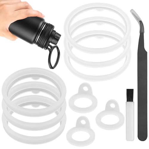 Silicone Water Bottle Gasket Replacement Set with Cleaning Brush & Tweezers