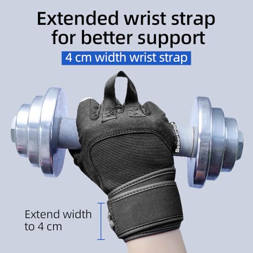 Tactical Gloves with Touchscreen - Black, Large - Full/Half Finger