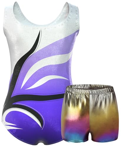 Gymnastics Leotards for Girls - 3-Piece Dance Outfit, 8Y