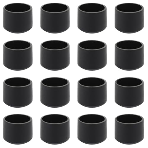 Pack of 16 Foosball Table Rod End Caps - 15.8mm Black Safety Covers