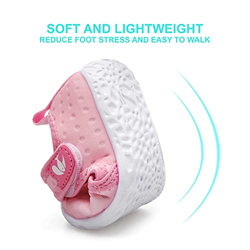FEETCITY Kids Aqua Water Shoes - Pink Toddler Boys Girls Barefoot Beach Swim