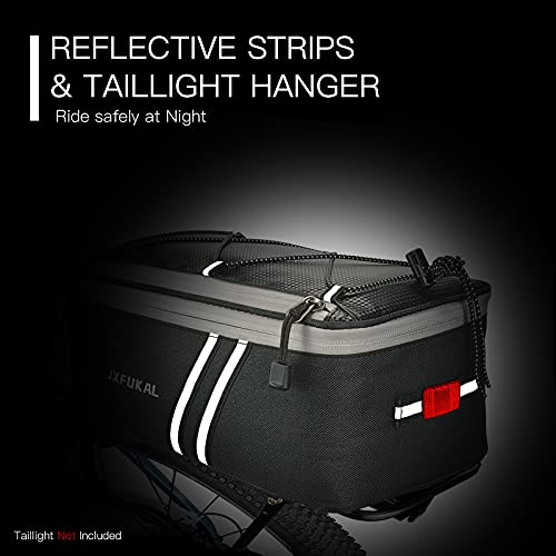 Waterproof Bicycle Rear Rack Bag with Rain Cover - 7L
