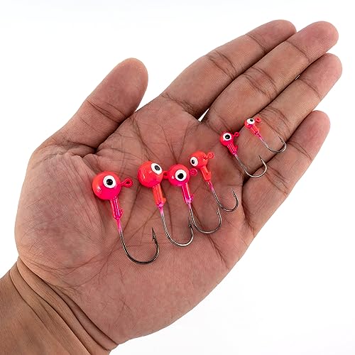 Dr.Fish 20 Pack White 1/16oz Crappie Jig Heads with Sharp Hooks