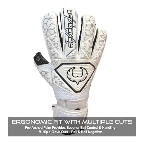 Renegade GK Triton Polaris Goalie Gloves - Adult & Youth, 3 Styles, Level 2 - Pro-Tek Fingersaves & Super Grip