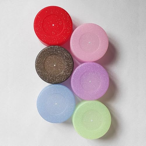 6-Pack Glitter Silicone Water Bottle Boot Covers for 20-40 oz Tumblers