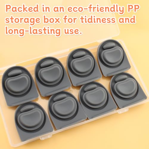 8-Pack Replacement Rubber Seal Stoppers for Owala FreeSip Bottles - Grey