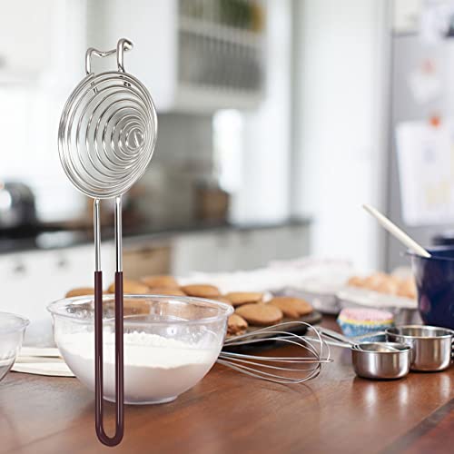 Stainless Steel Egg Yolk Separator with Long Handle and Bowl Hook