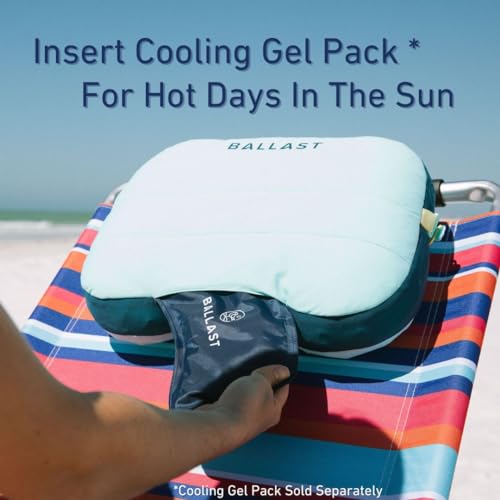Ballast Beach Pillow - Island Paradise Compact Inflatable Neck Support, Durable & Wind-Resistant