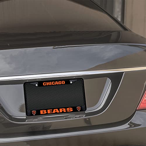 NFL Black Chrome License Plate Frame - 12" x 6" Auto Accessory