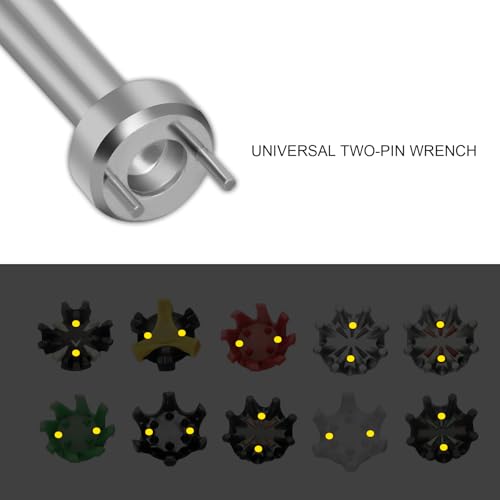 Universal Golf Spike Wrench - Two Pin Cleat Removal Tool for Golf Shoes