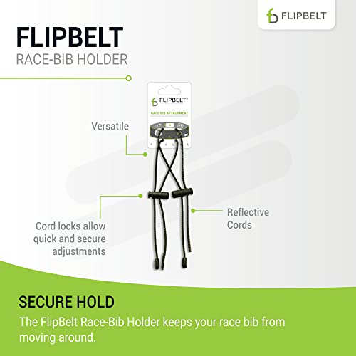 Race Bib Holder for Runners - FlipBelt Accessory, Black