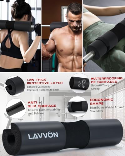 Barbell Pad Set for Hip Thrusts - Black, Weight Lifting Accessories