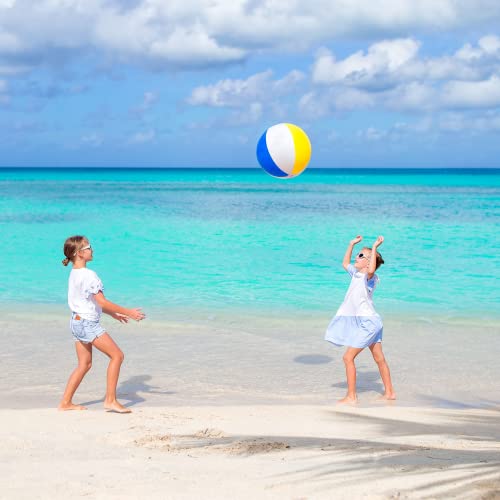 4E's Novelty Beach Balls [3 Pack] 20" Inflatable for Kids - Pool