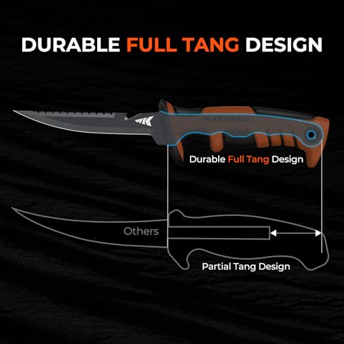 KastKing 5" Bait Knife for Fishing - Dual-Edge Salmon & Bait Cutter
