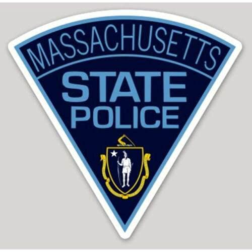 Massachusetts State Police Logo Vinyl Decal - 3 in.