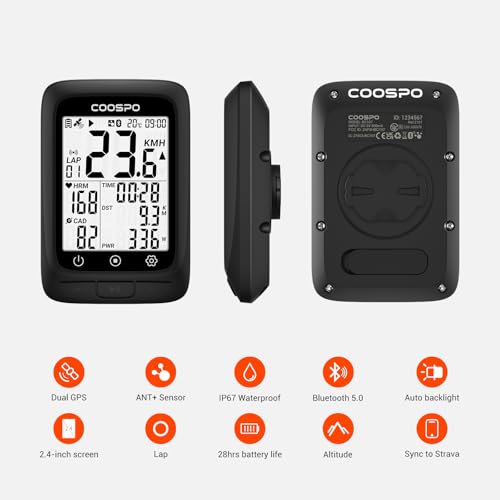 GPS Bike Computer with ANT+ Connectivity - BC107-A