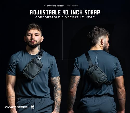 Waterproof Crossbody Bag with Hidden Pocket - Gunmetal