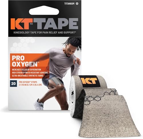 KT Tape Pro Oxygen Kinesiology Tape 20 Count Pack with Celliant Technology