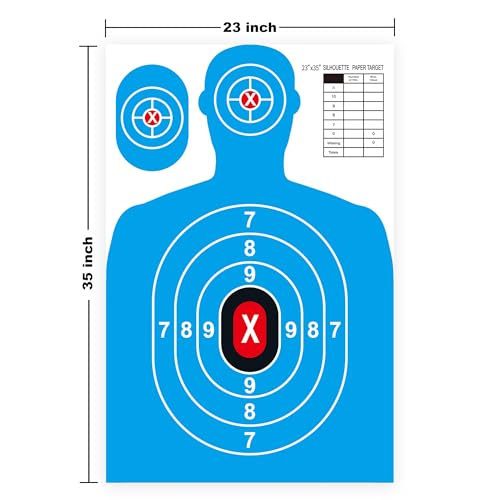 23"x35" Heavy Duty Shooting Targets - 12PC Multicolor Set