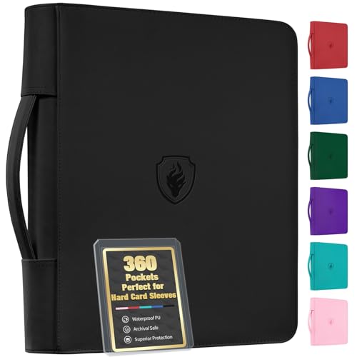 Black Fabmaker Top Load Card Binder Holds 360 Cards with Handle