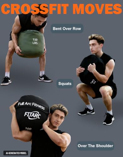 Sandbag Workout Bag for Weight Training - 200LB Black