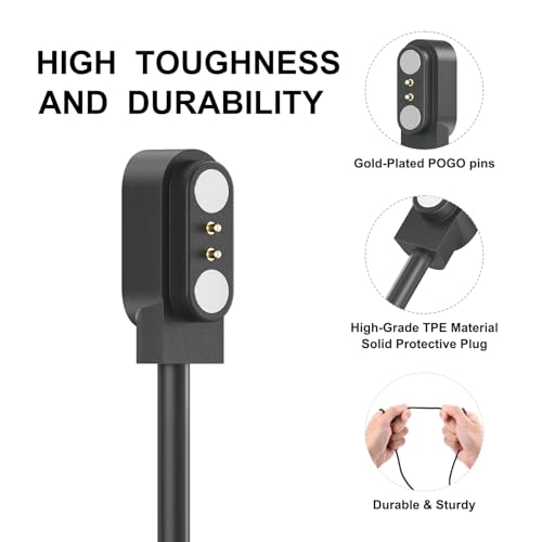 Magnetic 2-Pin Smartwatch Charging Cable for VeryFit Models - 1.6ft