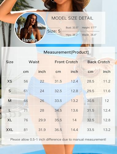 Mid Waist Bikini Bottoms - Full Coverage Swim Shorts - Black Medium