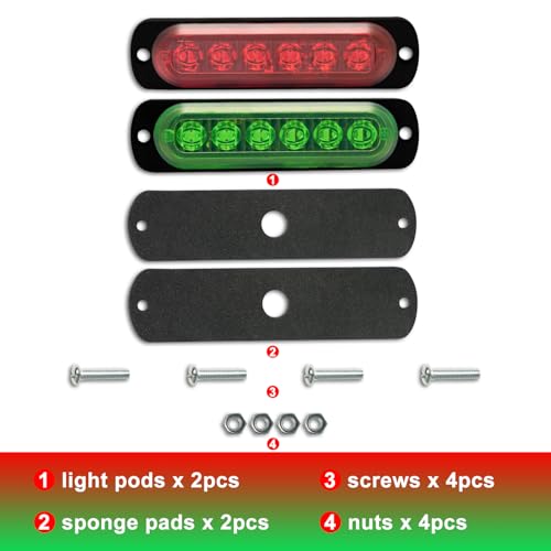 LED Boat Navigation Lights - Waterproof 12V Surface Mount