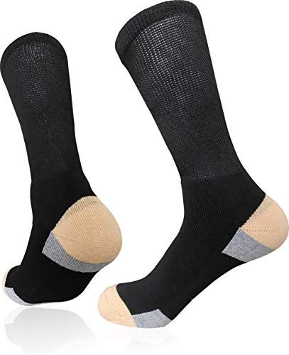 Diabetic Non-Binding Crew Socks for Swollen & Wide Feet - 3 Pack