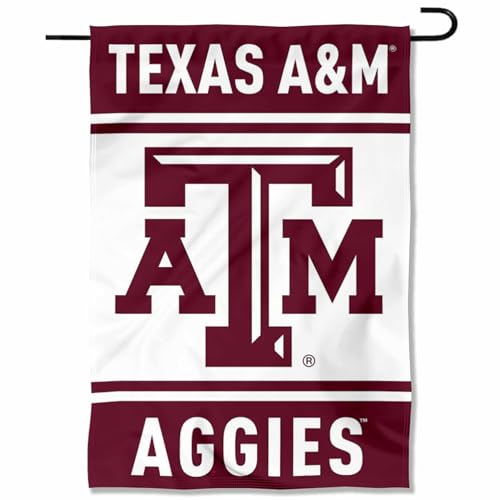 Texas A&M Aggies Garden Flag — 13x18 in Double-Sided Polyester