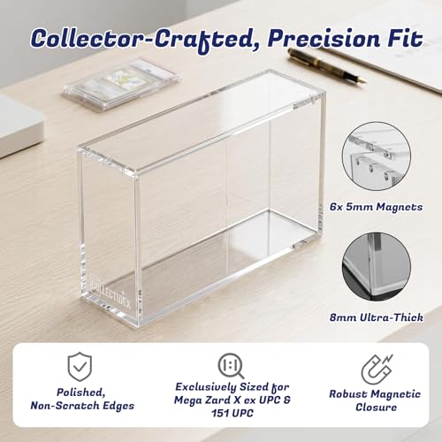 Acrylic Display Case for Mega Charizard X ex & 151 UPC Protection