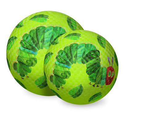 Crocodile Creek 7-Inch The Hungry Caterpillar Playground Ball for Kids - Bouncy Rubber Outdoor Indoor Toy