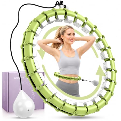Detachable 24 Knots Hula Hoop for Weight Loss - Green
