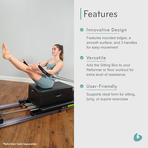 Pilates Sitting Box for Home Workouts & Studio Use - 15" x 27"
