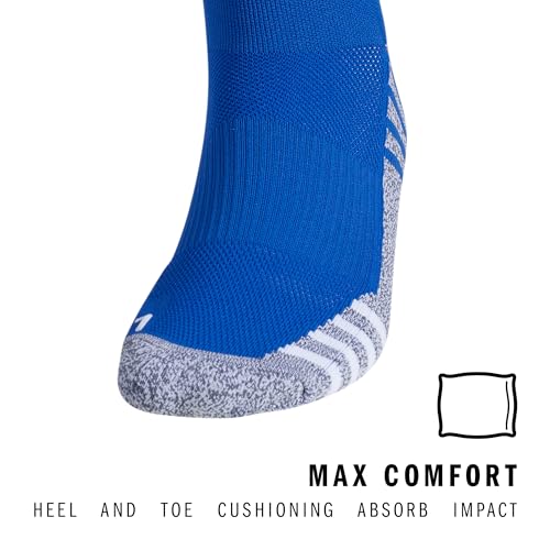 Soccer Over-the-Calf Socks - Large Royal Blue/White