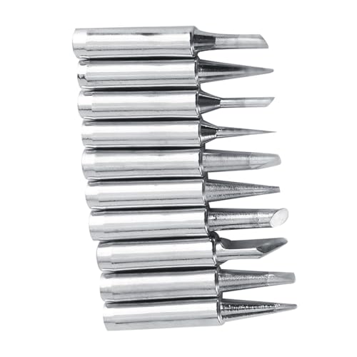 Generic 0B Sol Solder N Tips 900MT Soldering Station Tool 10 T These Soldering Tips Are Suitable for 936, 937, 93 Ips 1 Retaining Sleeve (10pcs soldering iron tip + soldering