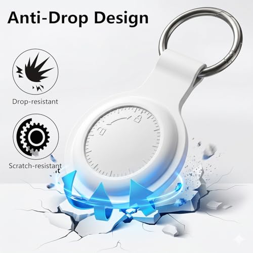Magnetic Waterproof AirTag Holder - 2 Pack, Black & White