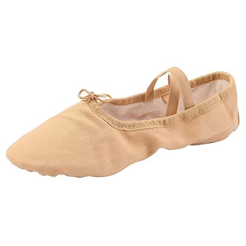 Canvas Ballet Slippers for Women - Light Tan