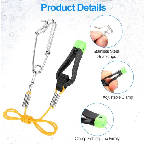 TSV 4-Pack Power Grip Line Release Clips for Fishing Down-Rigger & Trolling