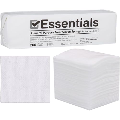 Non-Woven Sponges 2" x 2" - 4-Ply, Low-Lint, 200 Ct - Pack of 1