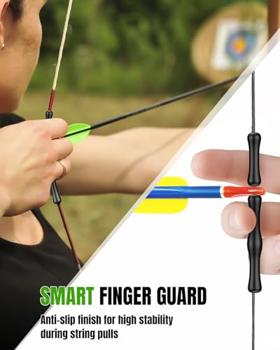 Recurve Bow Stringer Tool - Heavy-Duty Nylon with Finger Guard