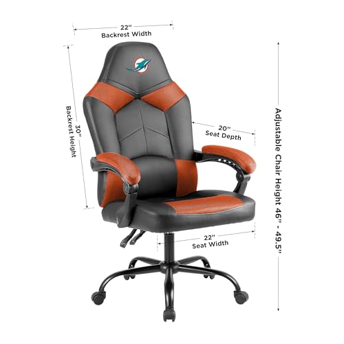 Oversized Miami Dolphins Office Chair with Memory Foam